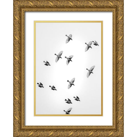 In the Sky 1 Gold Ornate Wood Framed Art Print with Double Matting by Design Fabrikken