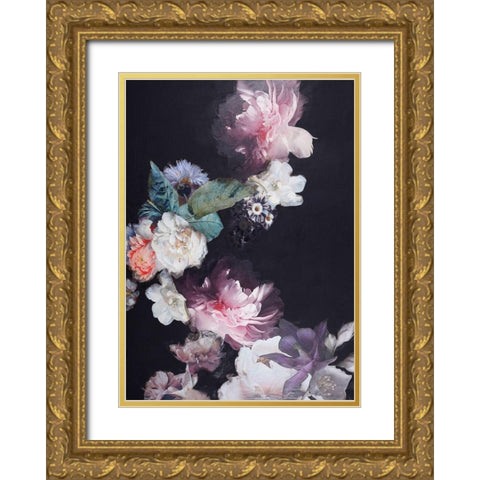 Purple Blossom 1 Gold Ornate Wood Framed Art Print with Double Matting by Design Fabrikken