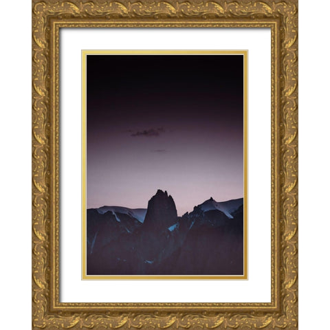 Purple Light 1 Gold Ornate Wood Framed Art Print with Double Matting by Design Fabrikken