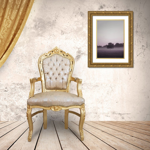 Purple Light 2 Gold Ornate Wood Framed Art Print with Double Matting by Design Fabrikken