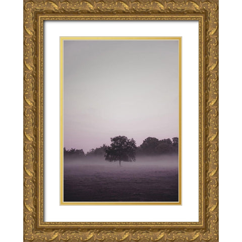 Purple Light 2 Gold Ornate Wood Framed Art Print with Double Matting by Design Fabrikken