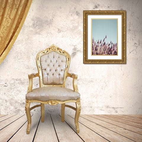 Field Haze Gold Ornate Wood Framed Art Print with Double Matting by Design Fabrikken