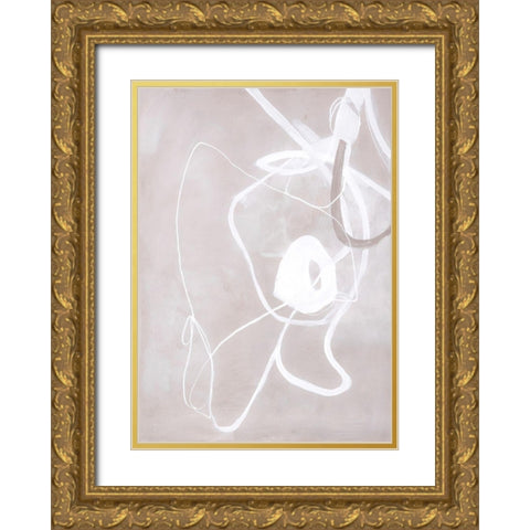 Fine Line 1 Gold Ornate Wood Framed Art Print with Double Matting by Design Fabrikken