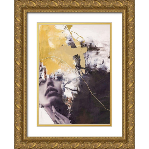 Yellow Era 2 Gold Ornate Wood Framed Art Print with Double Matting by Design Fabrikken
