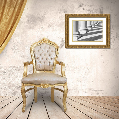 Pillars 1 Gold Ornate Wood Framed Art Print with Double Matting by Design Fabrikken