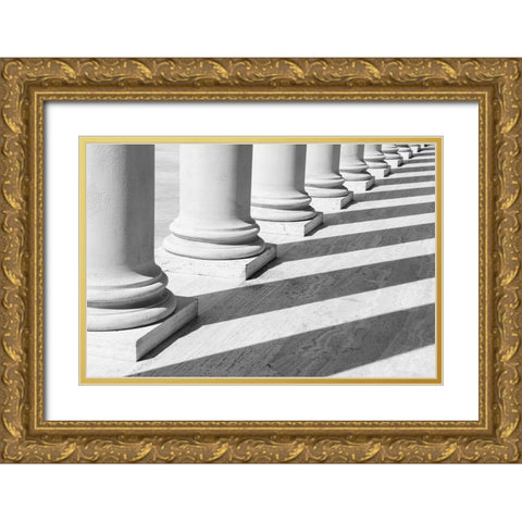 Pillars 1 Gold Ornate Wood Framed Art Print with Double Matting by Design Fabrikken