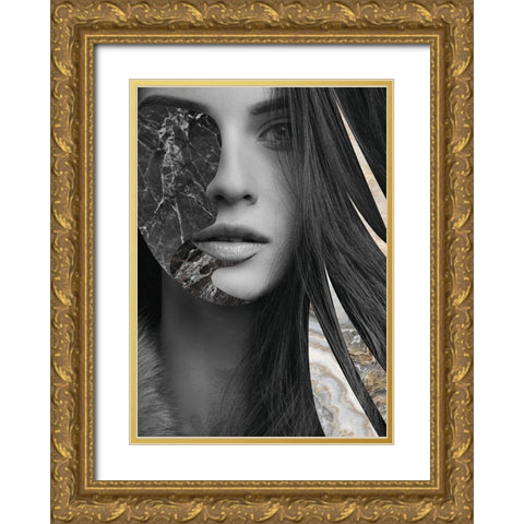 Phase One Gold Ornate Wood Framed Art Print with Double Matting by Design Fabrikken
