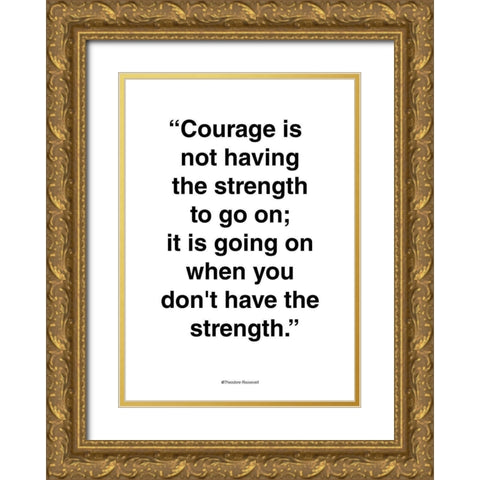 Courage Gold Ornate Wood Framed Art Print with Double Matting by Design Fabrikken