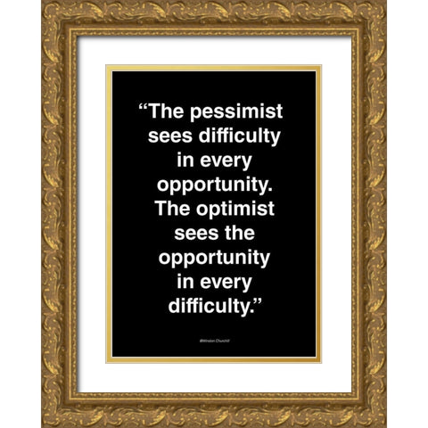 Opportunity Gold Ornate Wood Framed Art Print with Double Matting by Design Fabrikken