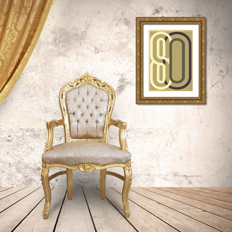 Numbers 2 Gold Ornate Wood Framed Art Print with Double Matting by Design Fabrikken