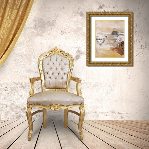 Silver Space Gold Ornate Wood Framed Art Print with Double Matting by Design Fabrikken