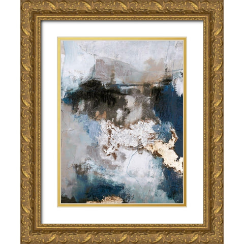 Waterfall Gold Ornate Wood Framed Art Print with Double Matting by Design Fabrikken