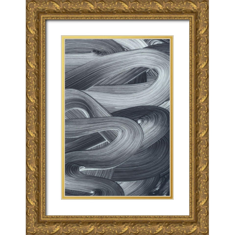 Brushed 4 Gold Ornate Wood Framed Art Print with Double Matting by Design Fabrikken