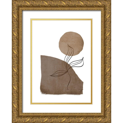 Simplicity 2 Gold Ornate Wood Framed Art Print with Double Matting by Design Fabrikken