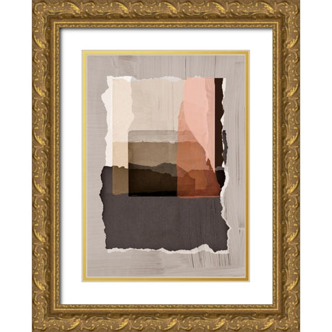 Torn 1 Gold Ornate Wood Framed Art Print with Double Matting by Design Fabrikken
