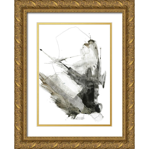 Graphical Shapes 1 Gold Ornate Wood Framed Art Print with Double Matting by Design Fabrikken
