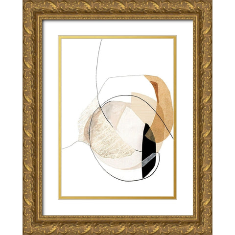 Graphical Shapes 4 Gold Ornate Wood Framed Art Print with Double Matting by Design Fabrikken