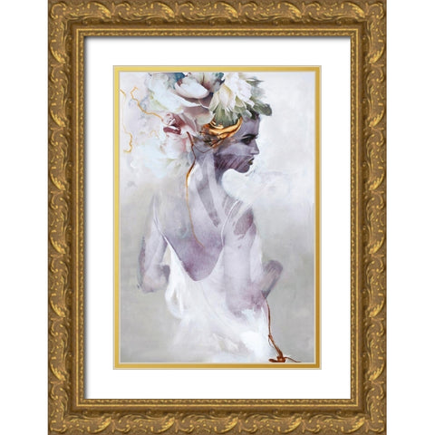 Soft Couture Gold Ornate Wood Framed Art Print with Double Matting by Design Fabrikken