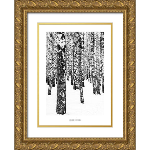 White Edition 1 Gold Ornate Wood Framed Art Print with Double Matting by Design Fabrikken