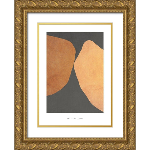 Art Simplicity 4 Gold Ornate Wood Framed Art Print with Double Matting by Design Fabrikken