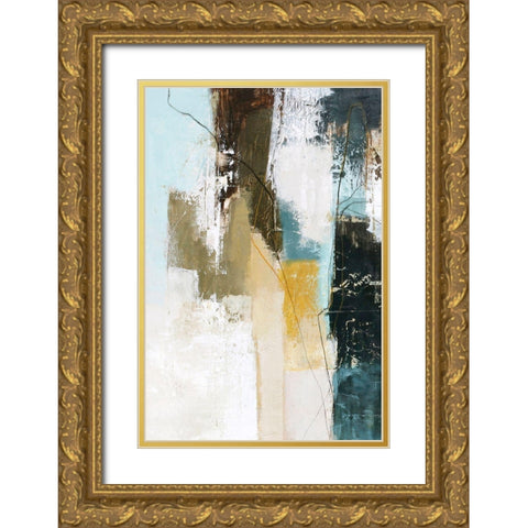 Mingle 2 Gold Ornate Wood Framed Art Print with Double Matting by Design Fabrikken