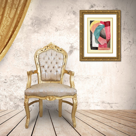 Compose Gold Ornate Wood Framed Art Print with Double Matting by Design Fabrikken