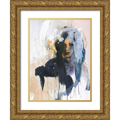 Colorful Life 4 Gold Ornate Wood Framed Art Print with Double Matting by Design Fabrikken