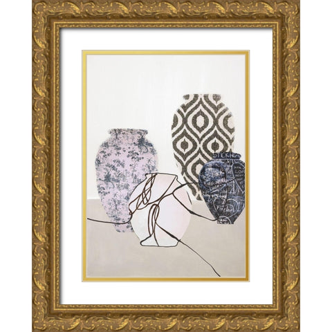 Tactile 1 Gold Ornate Wood Framed Art Print with Double Matting by Design Fabrikken