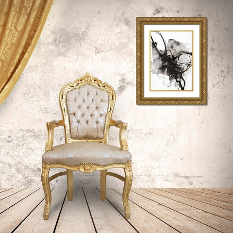 Sculpt Gold Ornate Wood Framed Art Print with Double Matting by Design Fabrikken