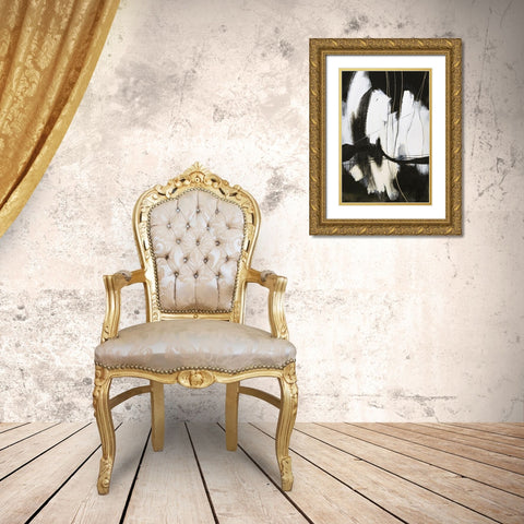 Behind Lines Gold Ornate Wood Framed Art Print with Double Matting by Design Fabrikken