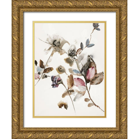 Playing Flower 2 Gold Ornate Wood Framed Art Print with Double Matting by Design Fabrikken