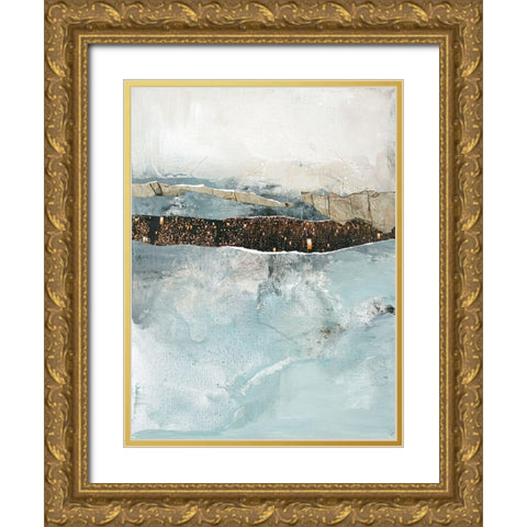 Art Piece 2 Gold Ornate Wood Framed Art Print with Double Matting by Design Fabrikken