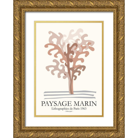 Seascapes 4 Gold Ornate Wood Framed Art Print with Double Matting by Design Fabrikken