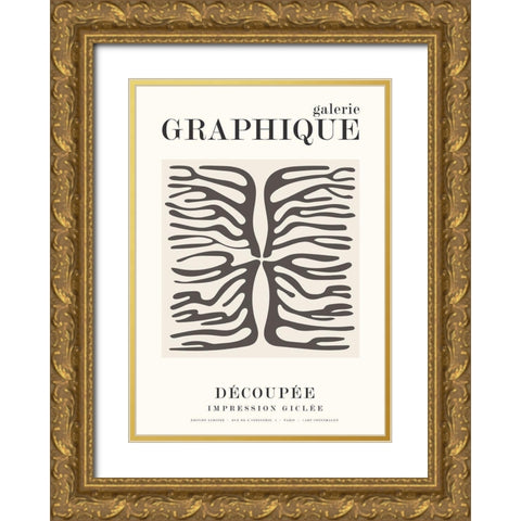 Graphique 10 Gold Ornate Wood Framed Art Print with Double Matting by Design Fabrikken