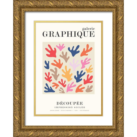 Graphique 12 Gold Ornate Wood Framed Art Print with Double Matting by Design Fabrikken