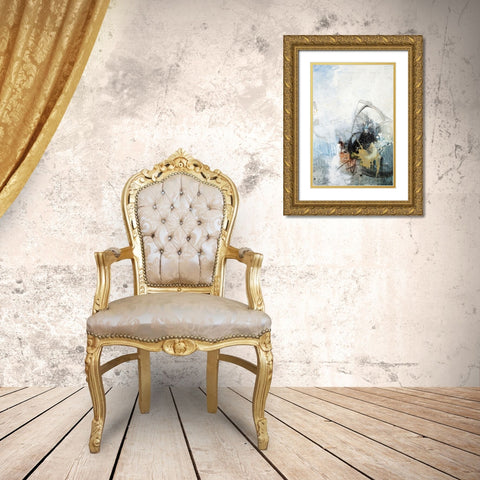 Implosion Gold Ornate Wood Framed Art Print with Double Matting by Design Fabrikken