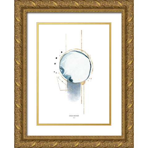Gold Edition No 2 Gold Ornate Wood Framed Art Print with Double Matting by Design Fabrikken