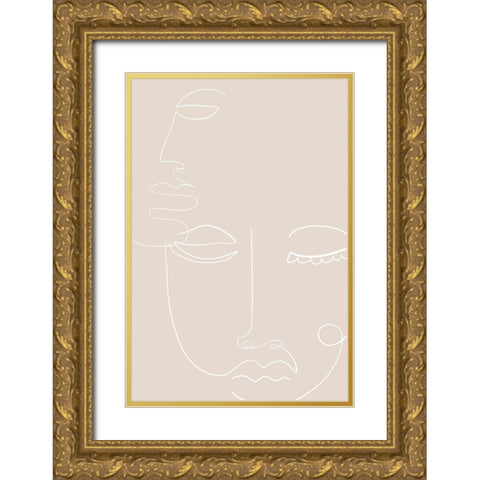 Moments 1 Gold Ornate Wood Framed Art Print with Double Matting by Design Fabrikken