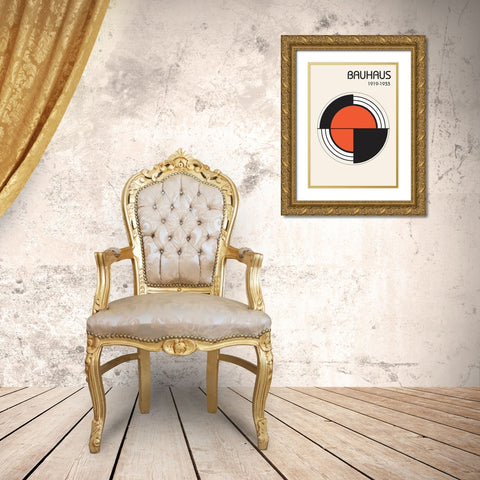Bauhaus 1 Gold Ornate Wood Framed Art Print with Double Matting by Design Fabrikken