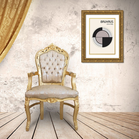 Bauhaus 2 Gold Ornate Wood Framed Art Print with Double Matting by Design Fabrikken