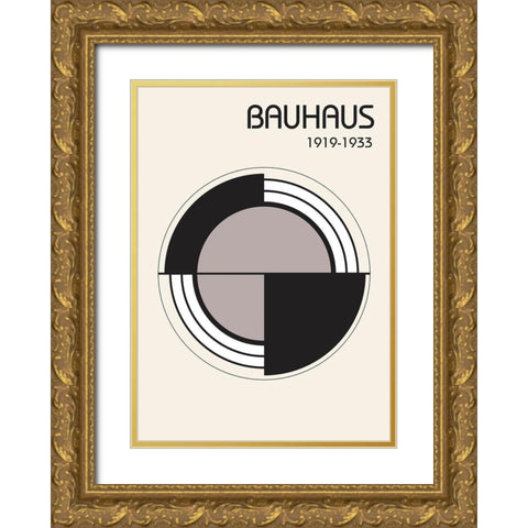 Bauhaus 2 Gold Ornate Wood Framed Art Print with Double Matting by Design Fabrikken