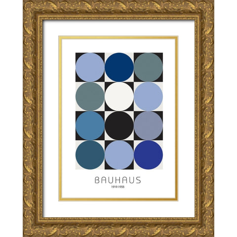 Bauhaus 6 Gold Ornate Wood Framed Art Print with Double Matting by Design Fabrikken