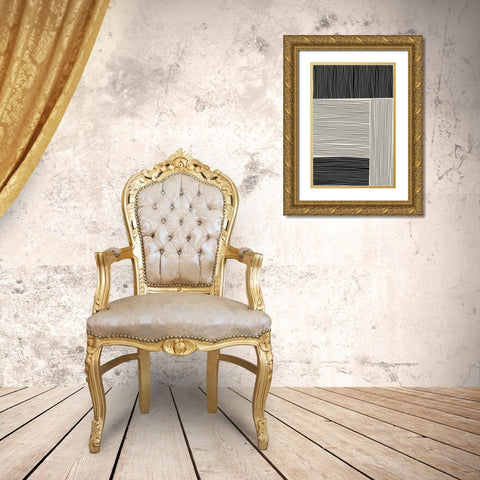 Ribbing 1 Gold Ornate Wood Framed Art Print with Double Matting by Design Fabrikken