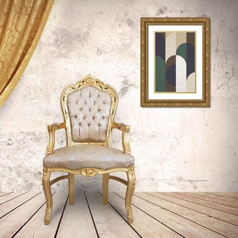 Weave 2 Gold Ornate Wood Framed Art Print with Double Matting by Design Fabrikken