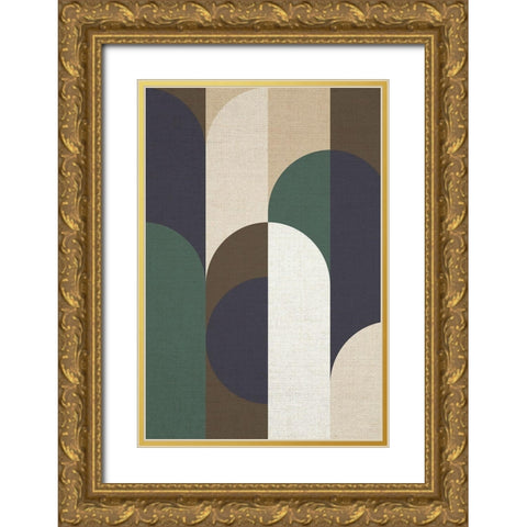 Weave 2 Gold Ornate Wood Framed Art Print with Double Matting by Design Fabrikken