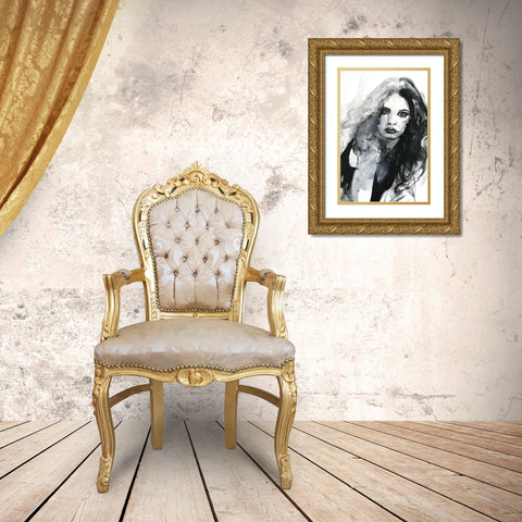 The Feeling Gold Ornate Wood Framed Art Print with Double Matting by Design Fabrikken