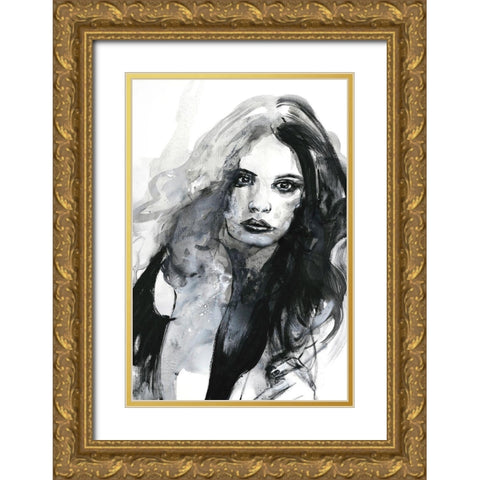 The Feeling Gold Ornate Wood Framed Art Print with Double Matting by Design Fabrikken