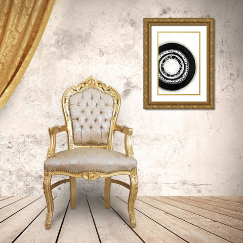 Circuli 1 Gold Ornate Wood Framed Art Print with Double Matting by Design Fabrikken