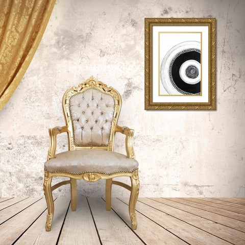 Circuli 2 Gold Ornate Wood Framed Art Print with Double Matting by Design Fabrikken