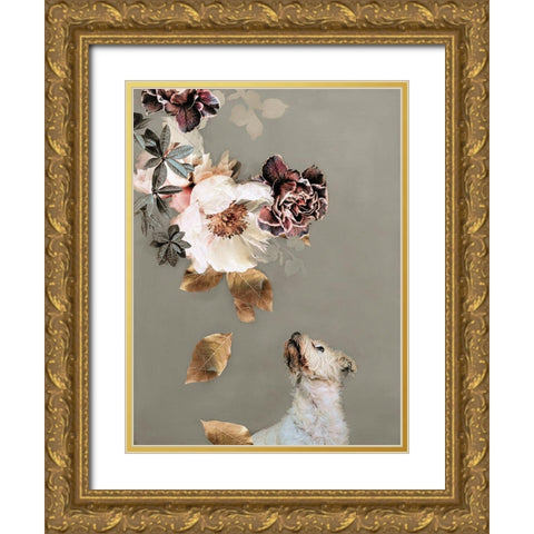 Pet Couture 2 Gold Ornate Wood Framed Art Print with Double Matting by Design Fabrikken